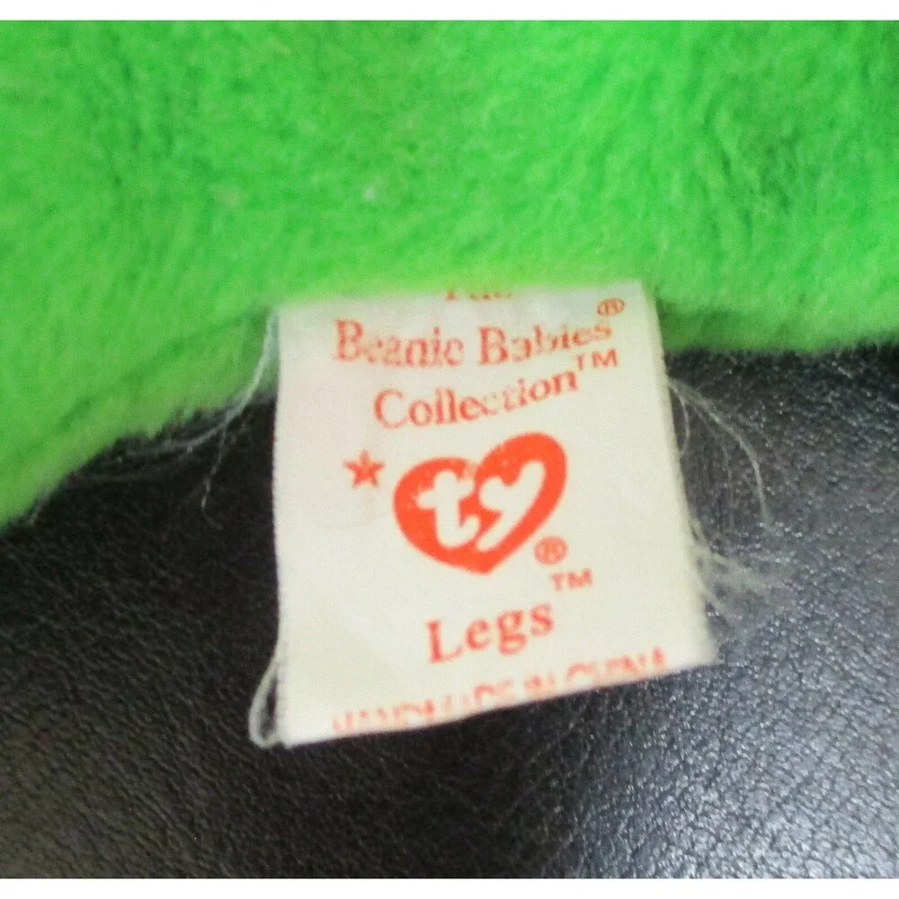 Ty Beanie Baby Legs The Frog PVC Filled NO HANG TAG